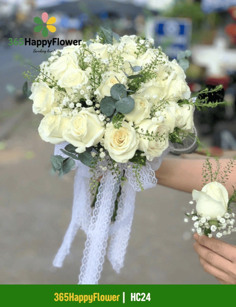 Cách bó hoa cưới cầm tay đơn giản tại nhà cho cô dâu
