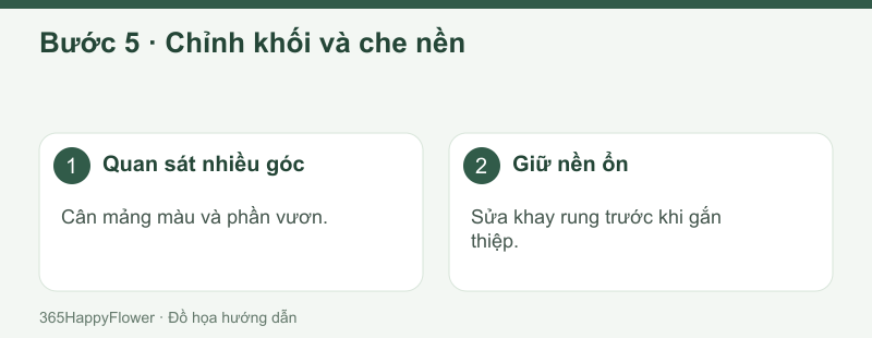 Che kết cấu ở góc nhìn thường nhưng giữ lối châm nước.