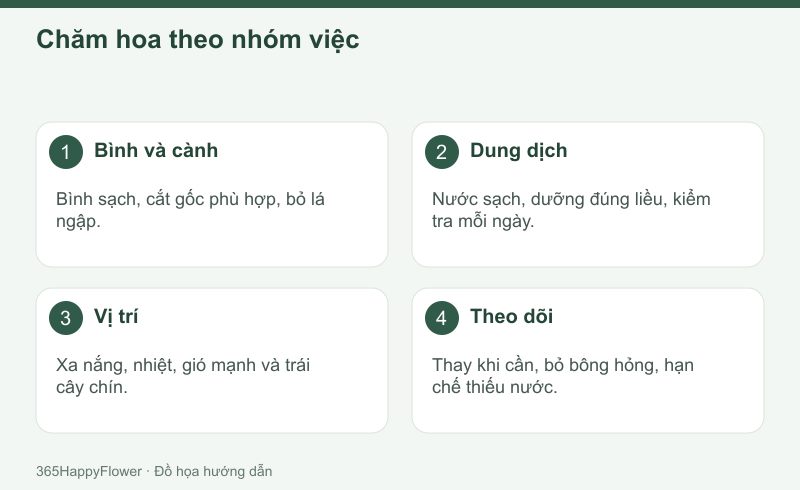 Mười mẹo bắt đầu từ vệ sinh, cấp nước và kiểm tra điều kiện trưng.