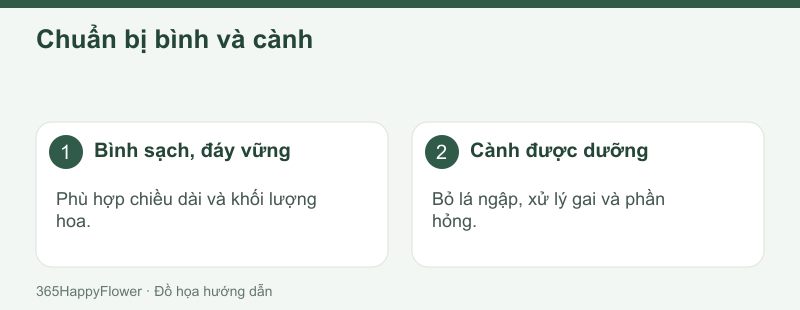 Kiểm tra kín nước và độ vững trước khi đưa bình vào vị trí.