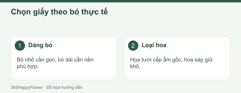 Thử màu và độ cứng cạnh hoa trước khi cắt nhiều tờ.