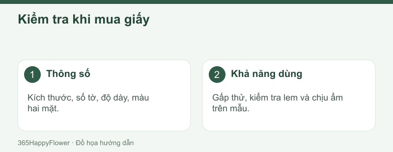 So sánh theo cùng đơn vị và xem mẫu thật nếu cần màu chính xác.