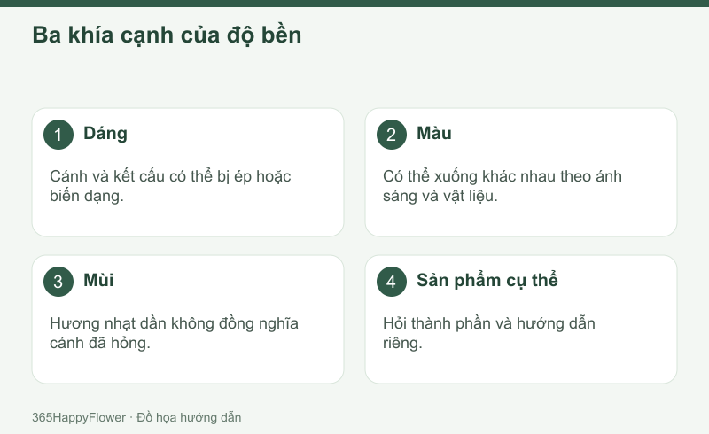 Không có một mốc chung bảo đảm mọi đặc tính giữ nguyên.