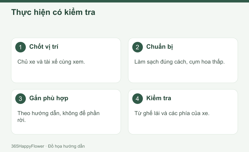 Thống nhất với chủ xe và tài xế trước khi gắn cụm chính.