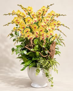 Chậu lan hồ điệp vàng tặng sinh nhật sếp LHĐ04 nhìn góc nghiêng