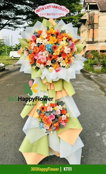 Kệ Hoa Tươi Mừng Sinh Nhật Công Ty – KT