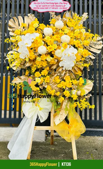 Kệ Hoa Đẹp Màu Vàng – KT136