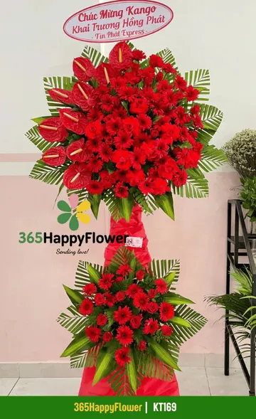 Kệ Hoa Đồng Tiền Mừng Khai Trương – KT169