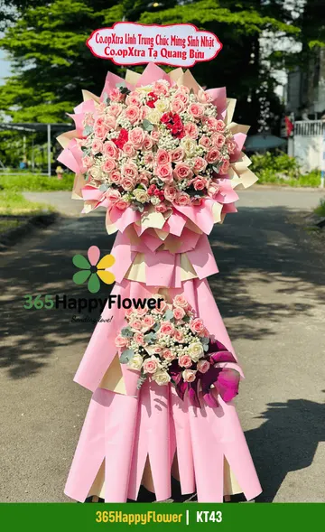 Kệ Hoa màu Hồng Đẹp – KT43