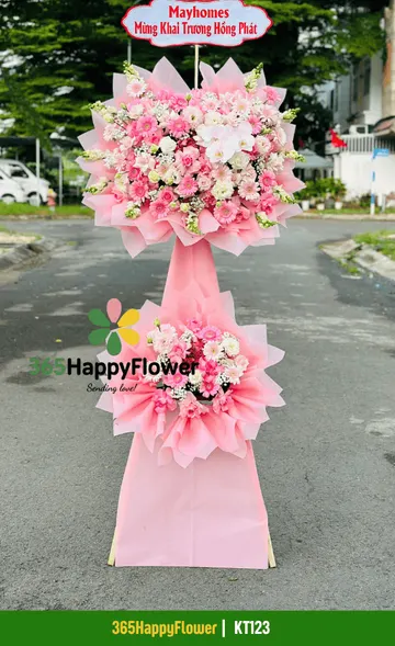 Kệ Hoa Màu Hồng Hiện Đại – KT123