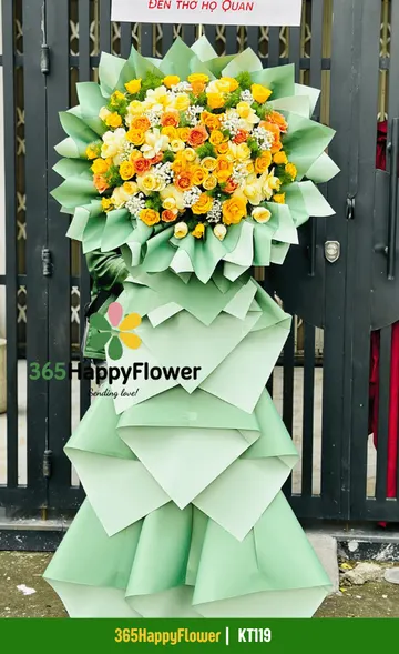 Kệ Hoa màu vàng 1 Tầng – KT119