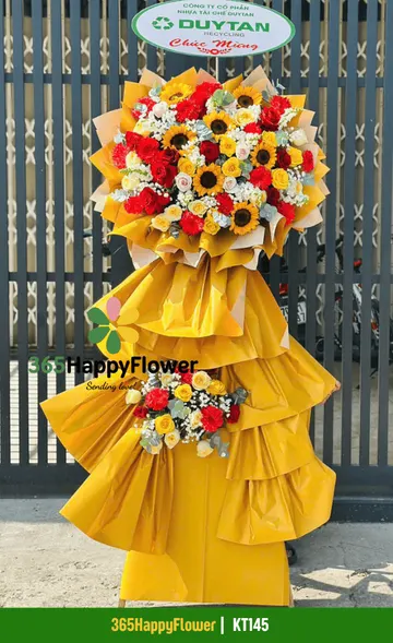 Kệ Hoa màu vàng Đỏ Rực Rỡ – KT145
