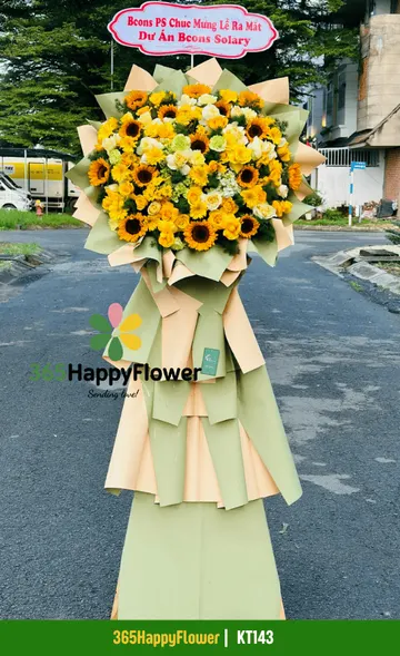 Kệ Hoa Tươi 1 Tầng Màu Vàng – KT143