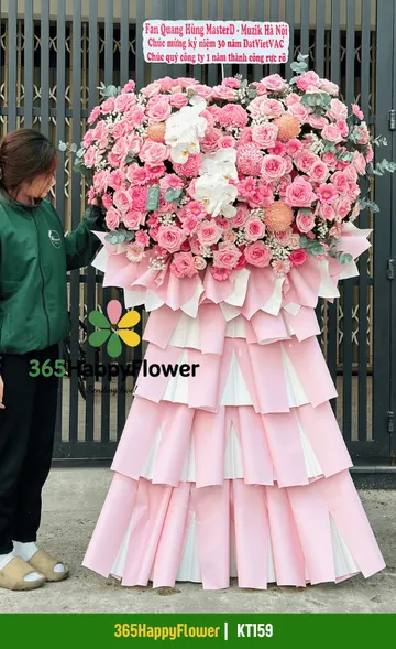 Kệ Hoa Tươi Hiện Đại Màu Hồng – KT159