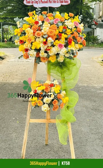 Kệ Hoa Tươi Tặng Khai Trương Cao Cấp – KT58