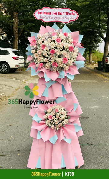 Kệ Hoa Màu Hồng – KT08