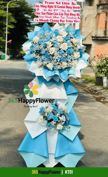 Kệ Hoa Tươi Màu Xanh Dương – KT01