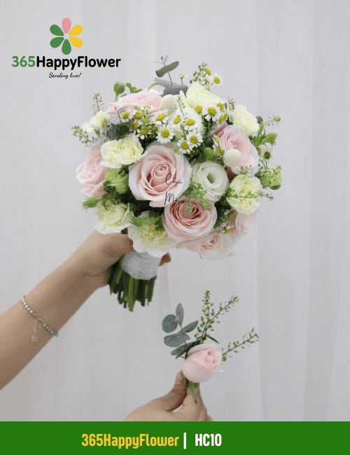 Bó Hoa Cưới Cô Dâu Nhẹ Nhàng