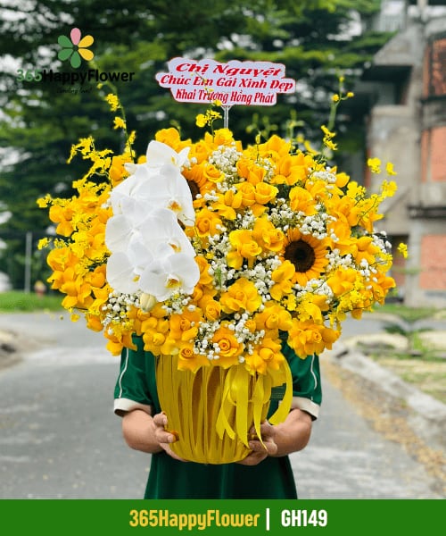 Giỏ Hoa Khai Trương Cao Cấp