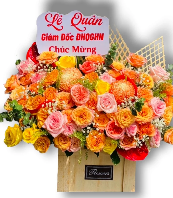 Đặt Giao Hoa Tận Nơi - Hộp hoa tươi chúc mừng #168 (f230) Hộp hoa tươi chúc mừng #168 (f230)
