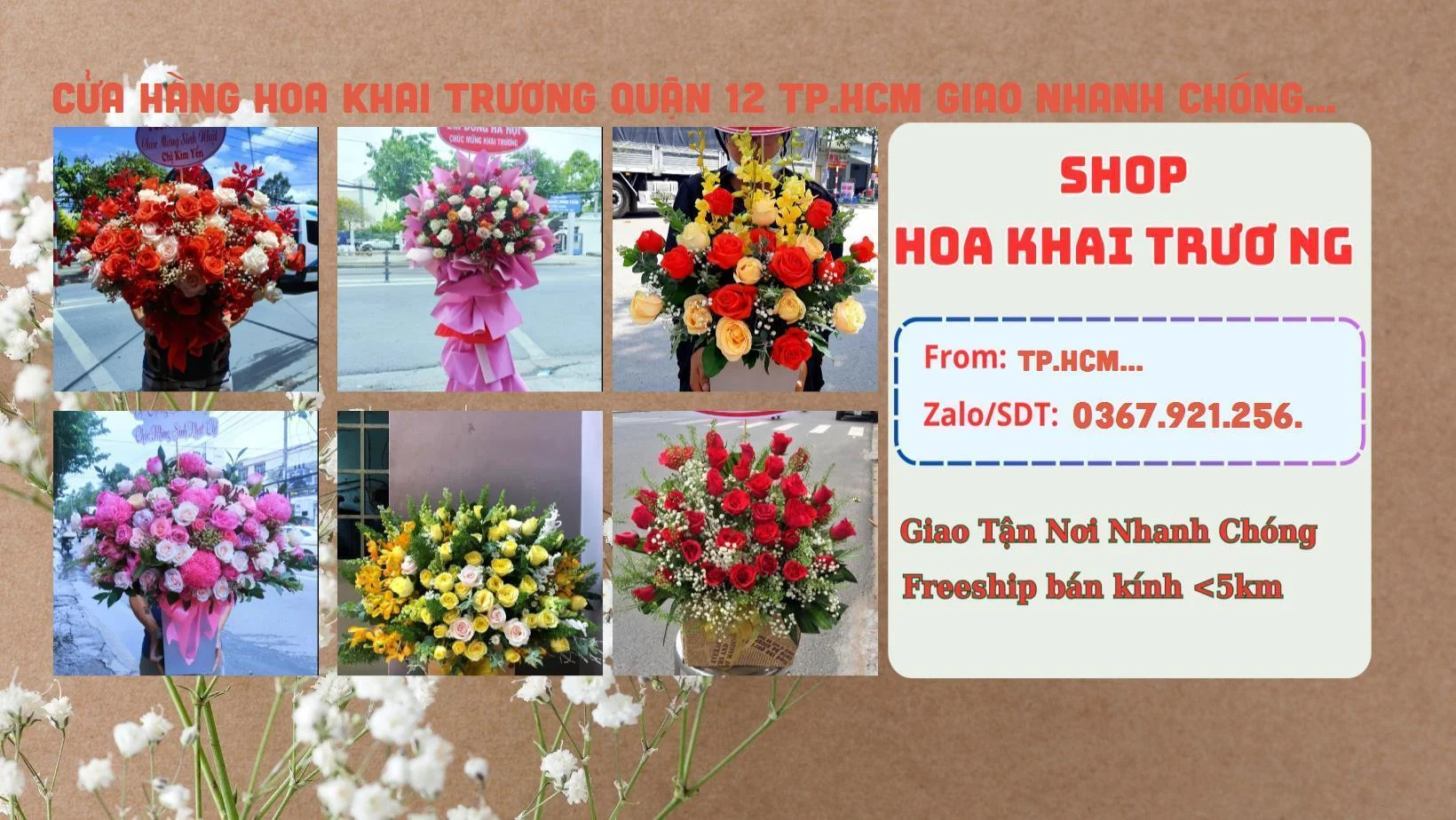 Đặt Giao Hoa Tận Nơi - Hoa Khai Trương Quận 12 TP.HCM Mẫu Hoa Đa Dạng Cửa Hàng Hoa Khai Trương Quận 12 TP.HCM Giao Nhanh Chóng