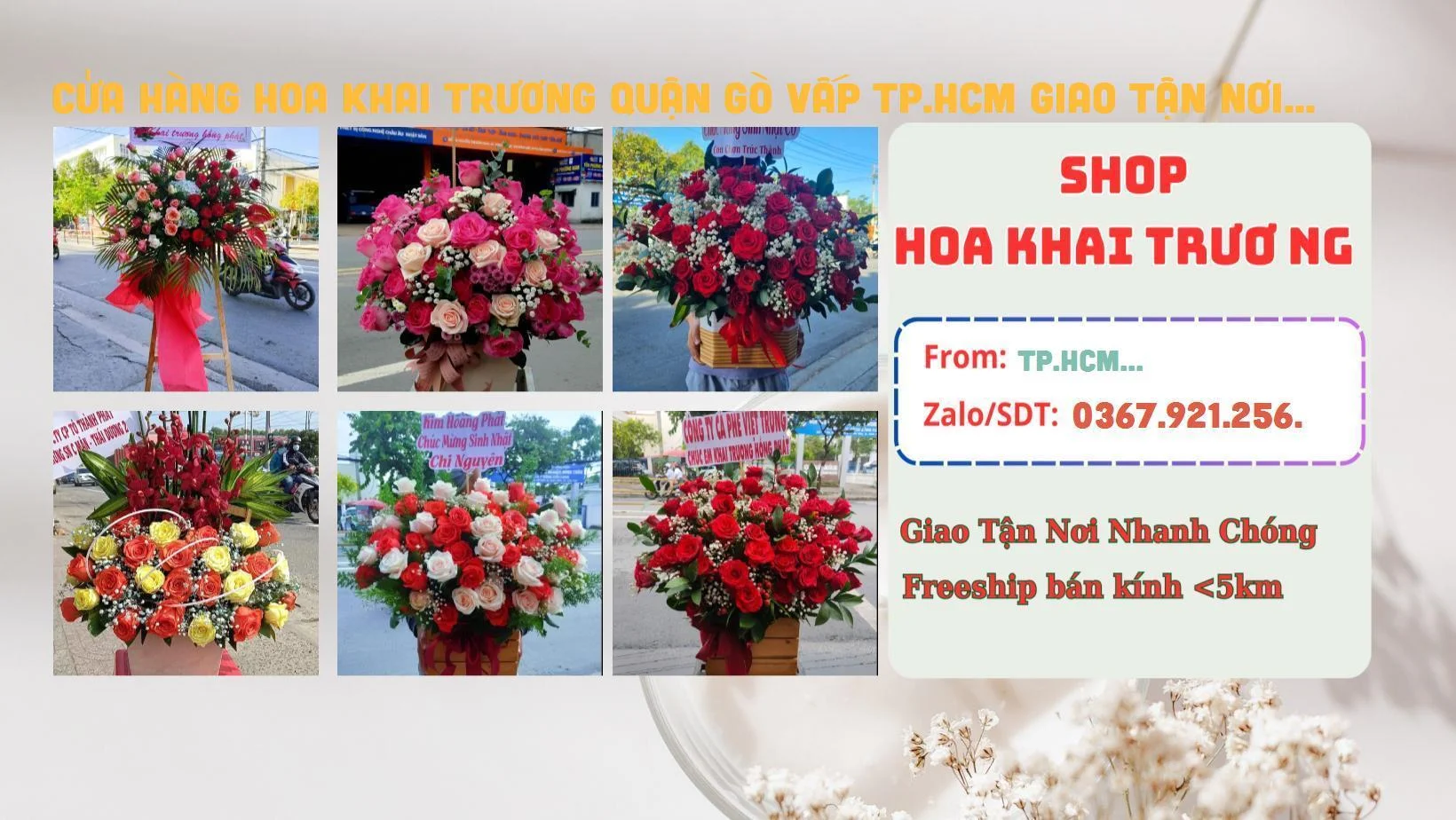 Đặt Giao Hoa Tận Nơi - Shop Hoa Khai Trương Quận Gò Vấp TP.HCM Freeship Tận Nơi Cửa Hàng Hoa Khai Trương Quận Gò Vấp TP.HCM Giao Tận Nơi
