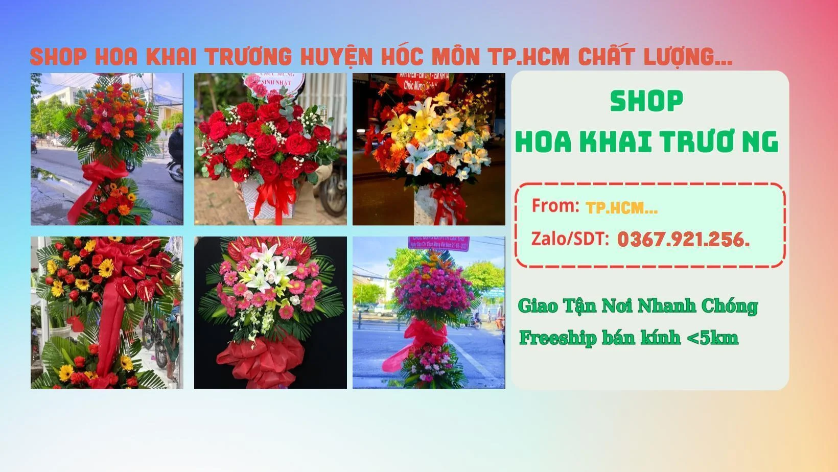 Đặt Giao Hoa Tận Nơi - Đặt Hoa Khai Trương Huyện Hóc Môn TP.HCM Giá Tốt Shop Hoa Khai Trương Huyện Hóc Môn TP.HCM Chất Lượng
