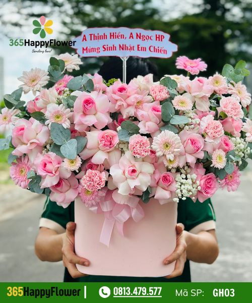 Giỏ hoa tươi – GH03