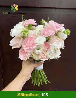 Bó Hoa Cưới Tone hồng