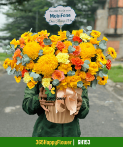 Giỏ Hoa Chúc Mừng