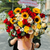 Giỏ Hoa Sinh Nhật Tone Đỏ