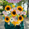 Giỏ Hoa Tươi Đơn Giản Dễ Thương