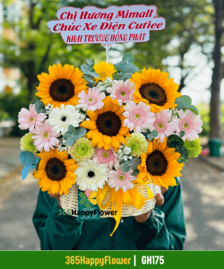 Giỏ Hoa Tươi Đơn Giản Dễ Thương
