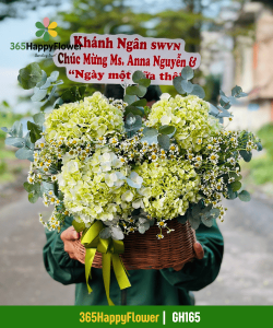 Giỏ Hoa Cẩm Tú Cầu