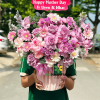 Giỏ Hoa Tươi Khai Trương Tone Tím