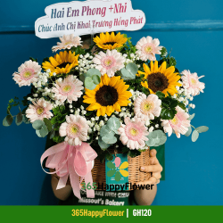 Giỏ Hoa Tươi Sinh Nhật Đơn Giản