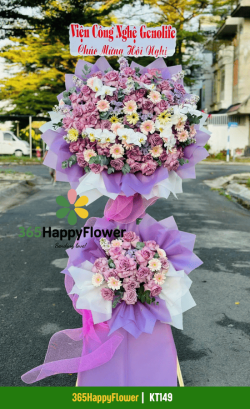 Kệ Hoa Màu Tím Sang Trọng