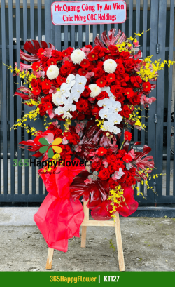 Kệ Hoa Màu Đỏ Đẹp