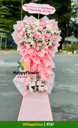 Kệ Hoa Màu Hồng Pastel