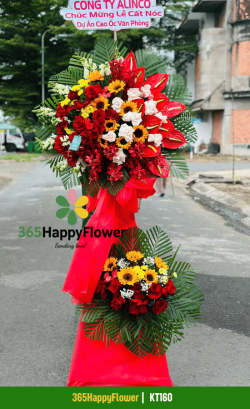 Kệ Hoa Tone Đỏ Tặng Sự Kiện