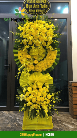 Vòng Hoa Đi Viếng Màu 3 Tầng