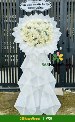 Kệ Hoa viếng Màu Trắng