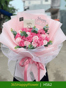 Bó Hoa Sáp Tone Hồng Đẹp