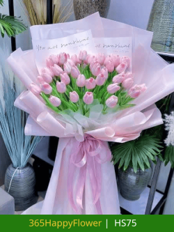 Bó Hoa Sáp tulip Hồng